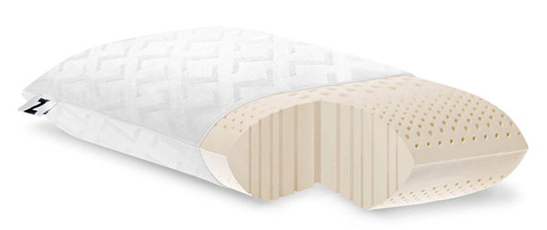 Z by MALOUF 100% Natural Talalay Latex Zoned Pillow best support for side sleepers
